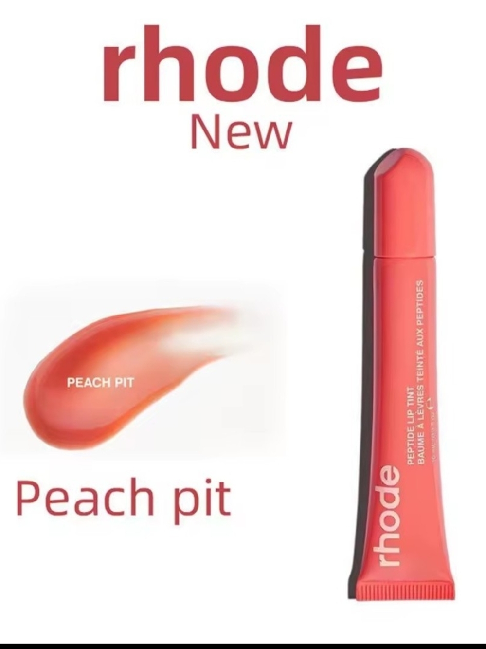 RHODE Peach Pit Tinted Lip Tint — Coral Peach
